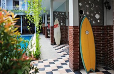 Surfboards at Mojosurf Camp Canggu