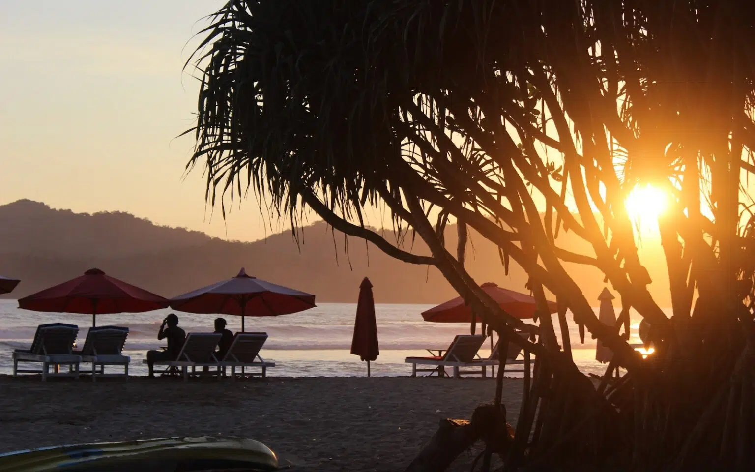 Red Island Beach, sunset in Java