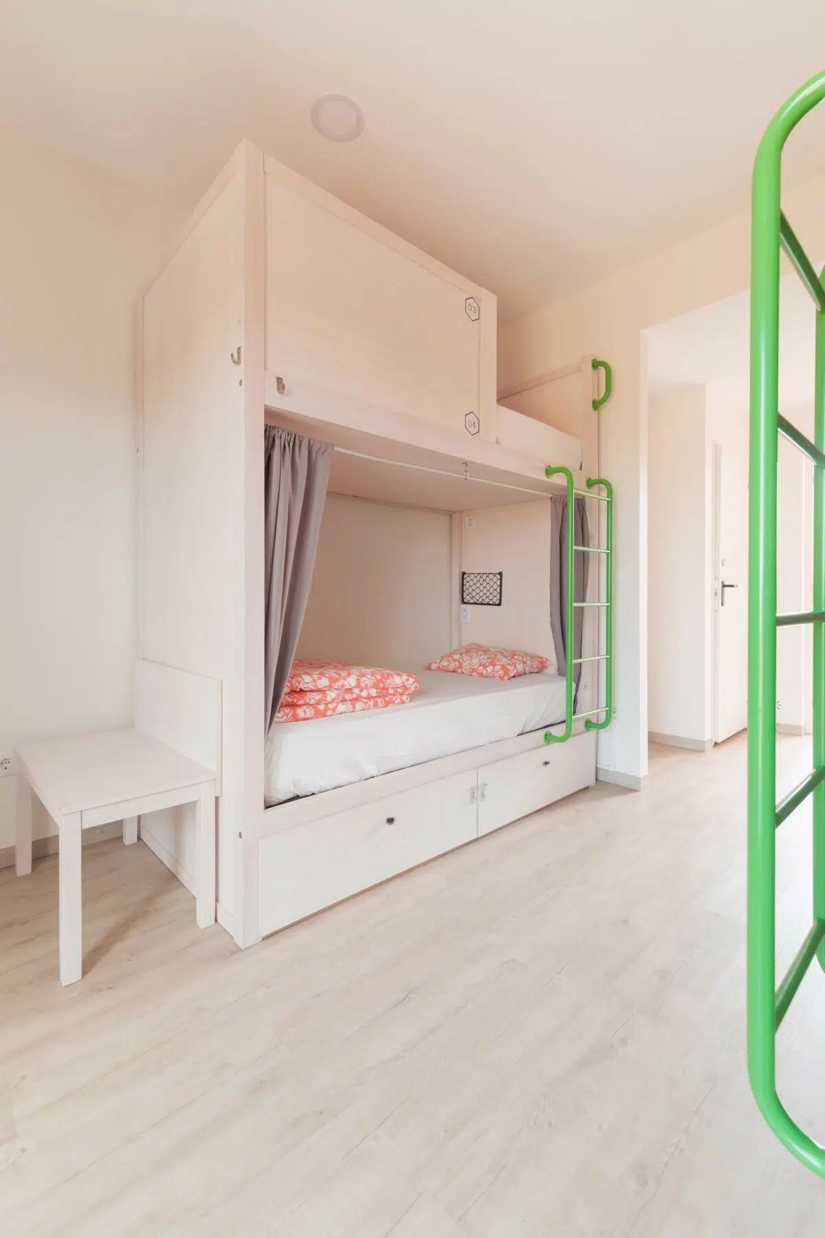 Bunk room at the Mojosurf camp in Portugal