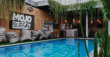 Swimming pool at a Mojosurf camp